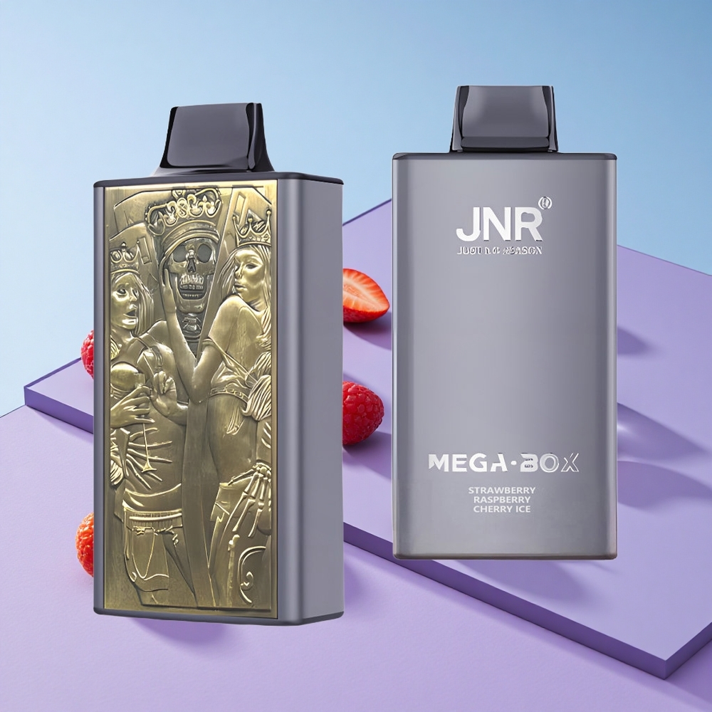 Jordbær Bringebær Kirsebær Is JNR Mega Box 25000 Puffs 30ml E-væske vape wholesale Norway