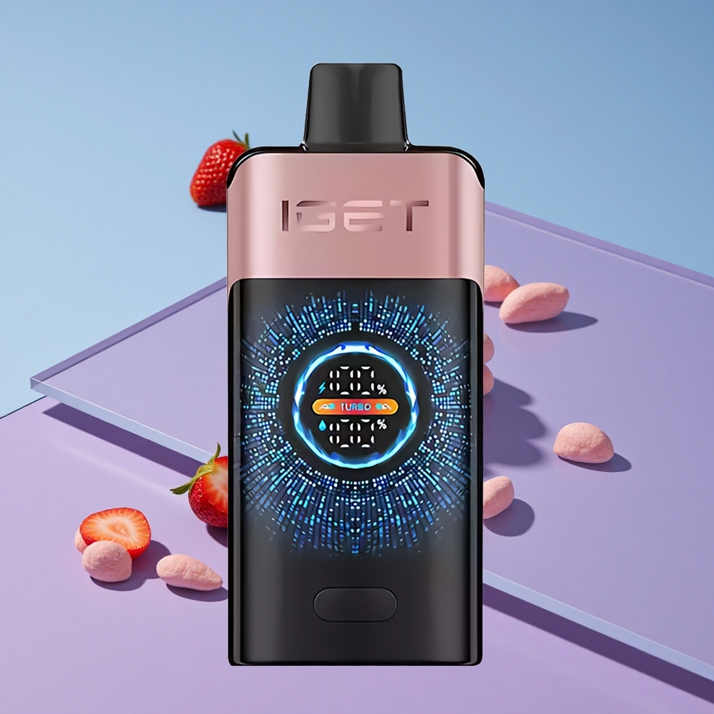 Jordbær Chupa Chups IGET ONE 12000 Puffs Stor buet fargeskjerm vape wholesale Norway
