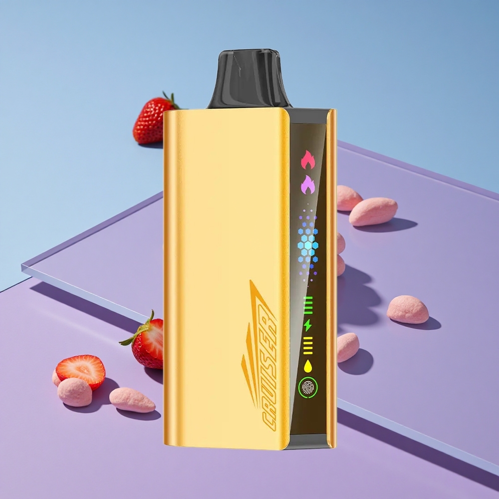 Jordbær Chupa Chups JNR Cruiser 12000 Puffs Full-Metal Aluminum Body vape wholesale Norway