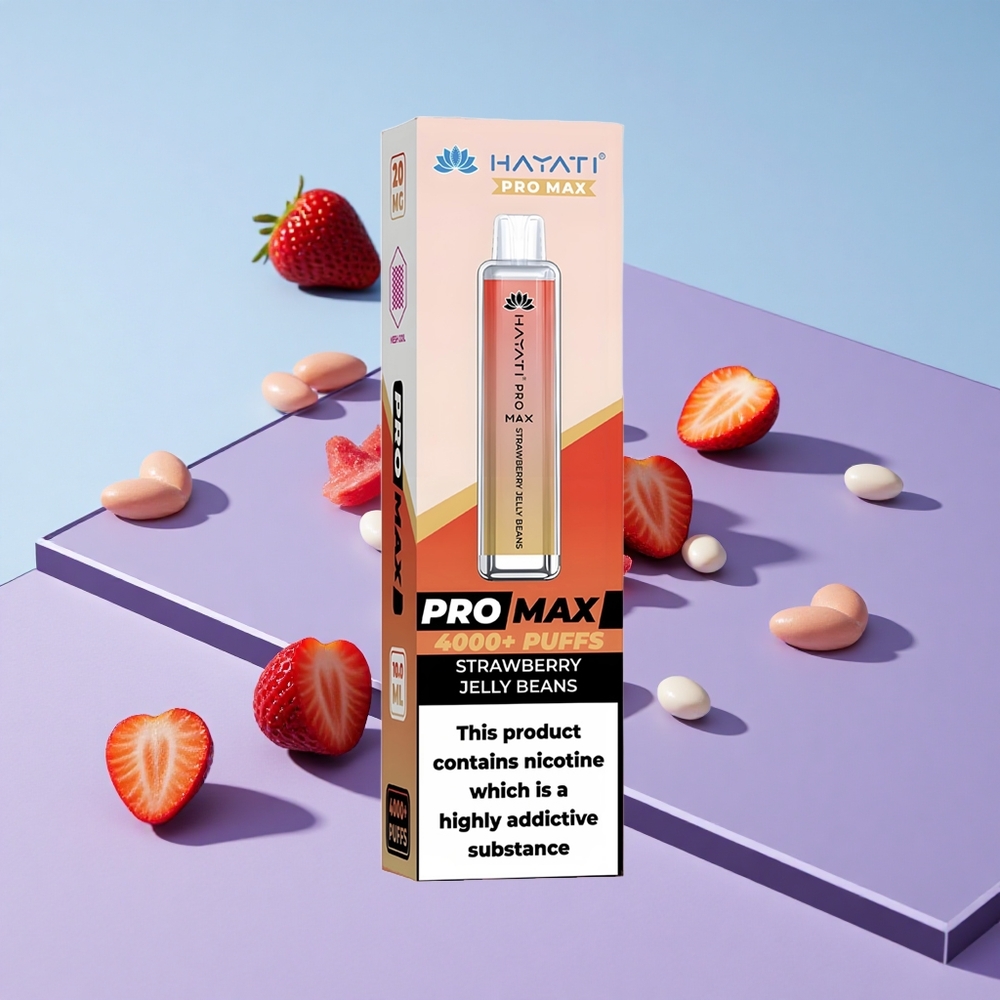 Jordbær Gelébønner Hayati Pro Max 4000 Puffs Oppladbar Batteri vape wholesale Norway