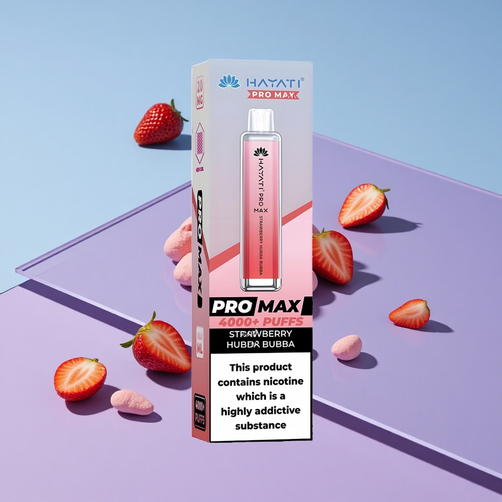 Jordbær Hubba Bubba Hayati Pro Max 4000 Puffs Oppladbar Batteri vape wholesale Norway