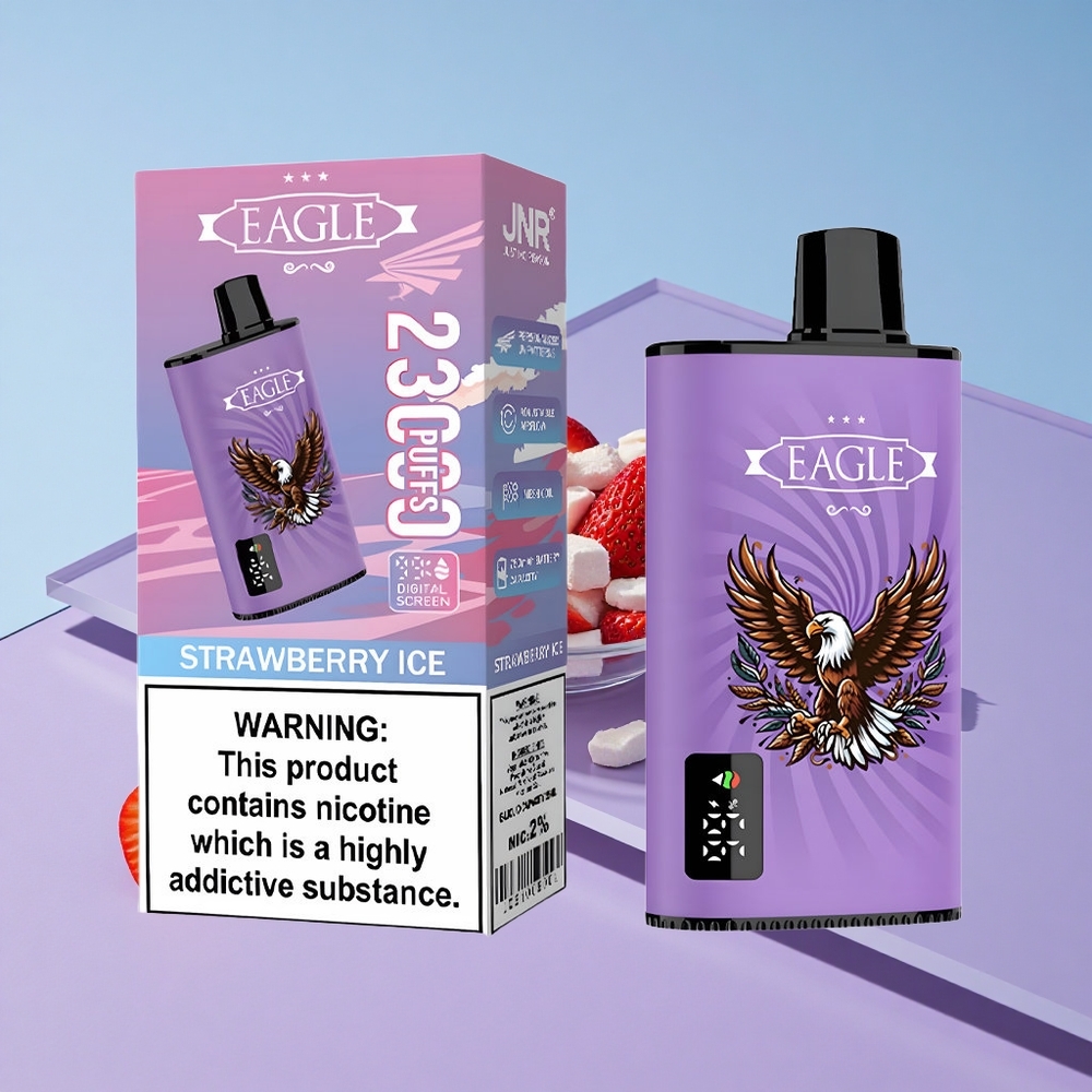 Jordbær Is JNR EAGLE Smart 23000 Puffs Digital Skjerm vape wholesale Norway