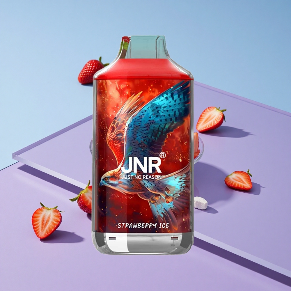 Jordbær Is JNR Falcon 16000 Puffs 22ml E-væske Dual Mesh Coil vape wholesale Norway