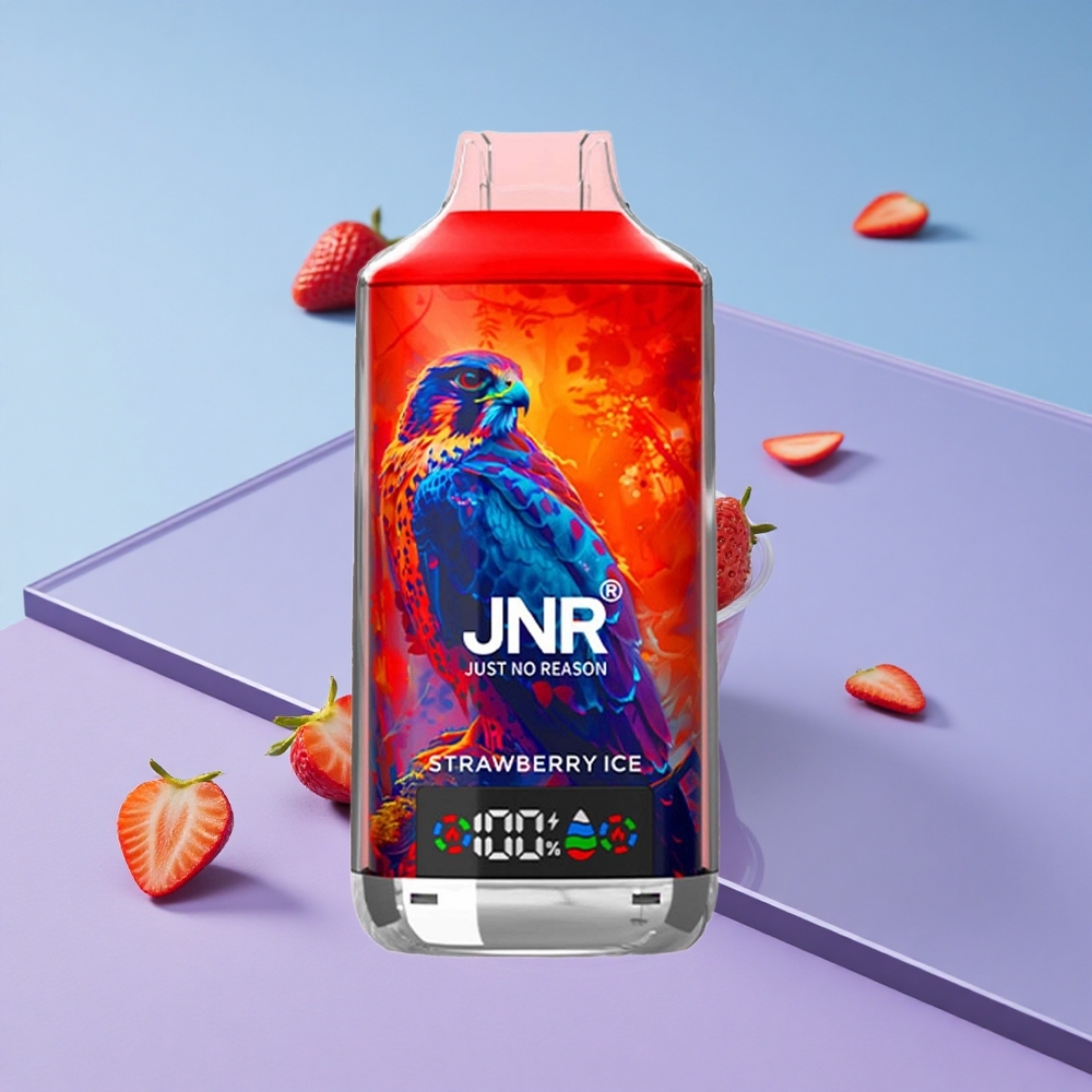 Jordbær Is JNR Falcon X 18000 Puffs 24ml E-væske Digital Skjerm vape wholesale Norway