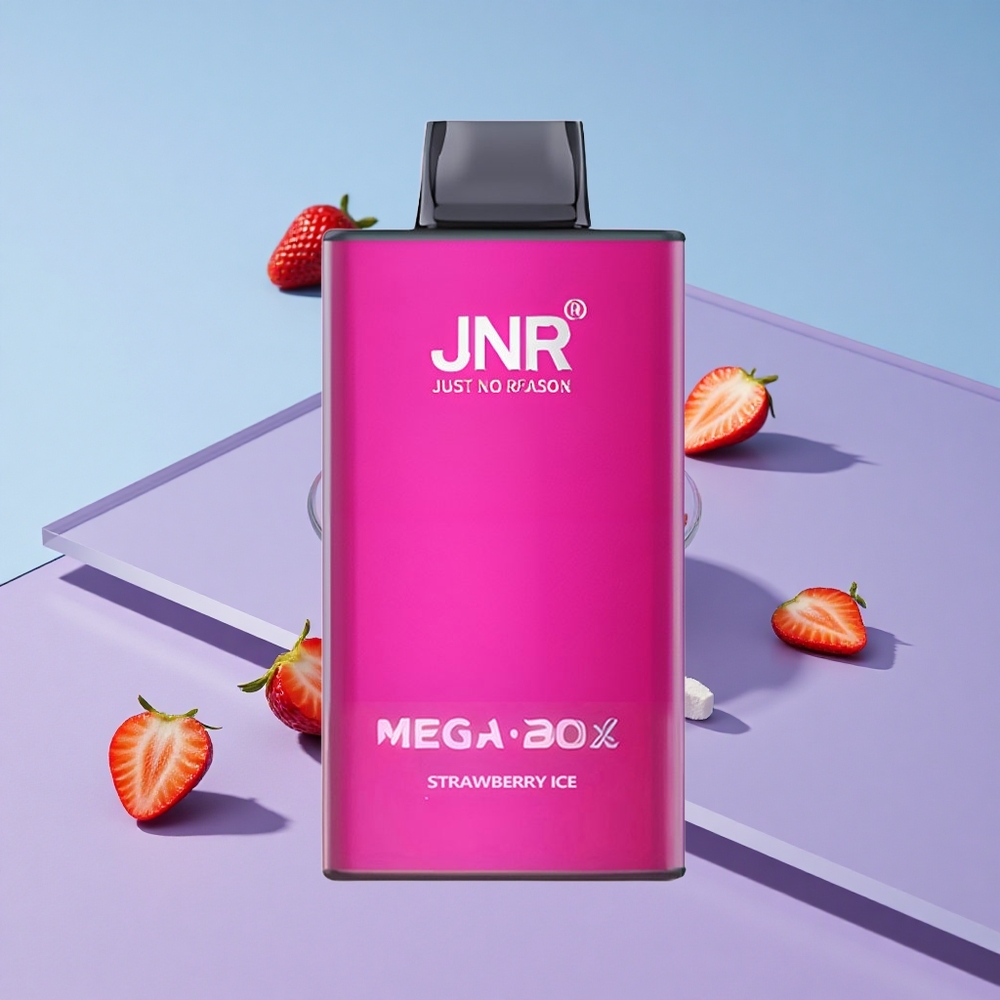 Jordbær Is JNR Mega Box 25000 Puffs 30ML E-væske Kapasitet vape wholesale Norway