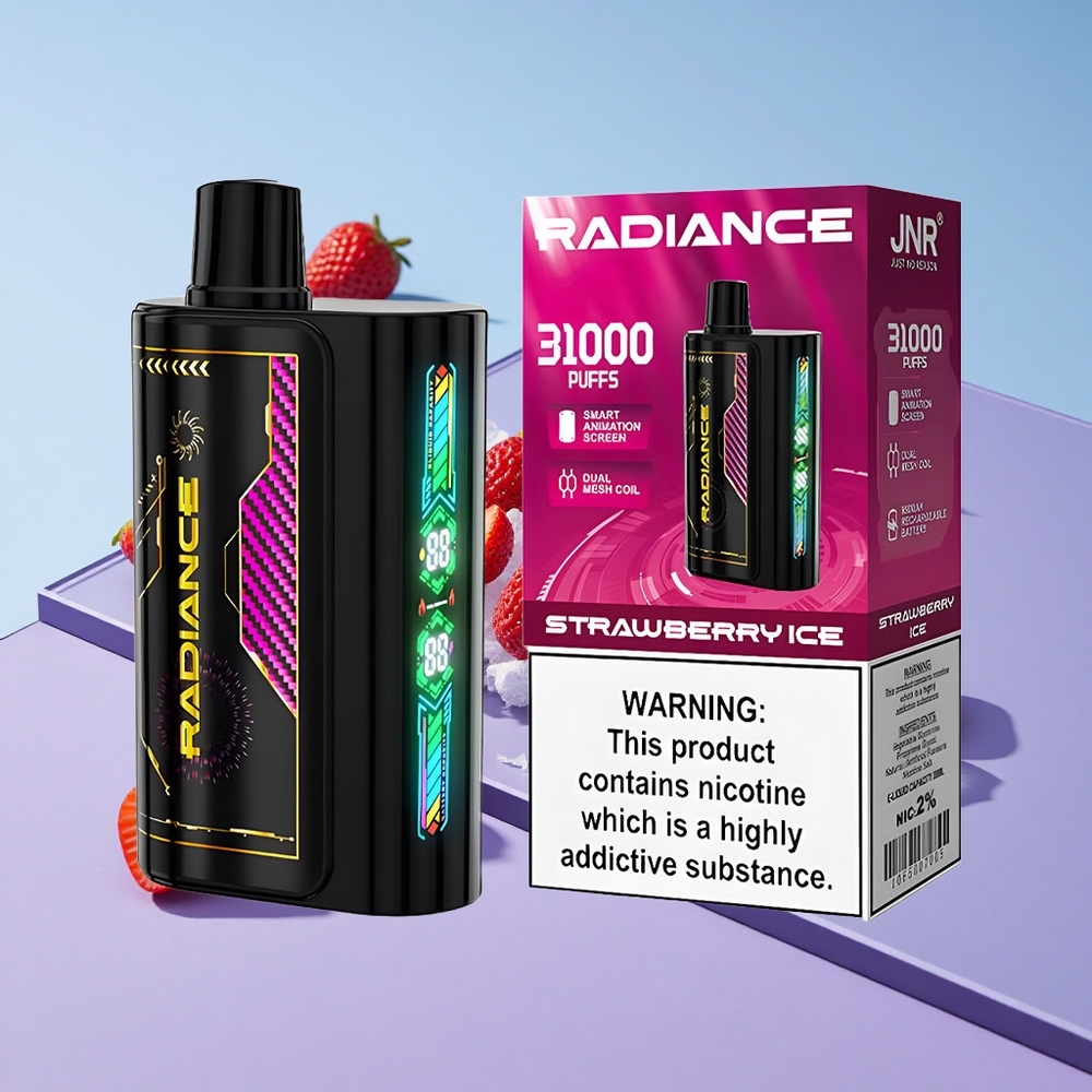 Jordbær Is JNR Radiance 31000 Puffs Dual Mesh Coil vape wholesale Norway
