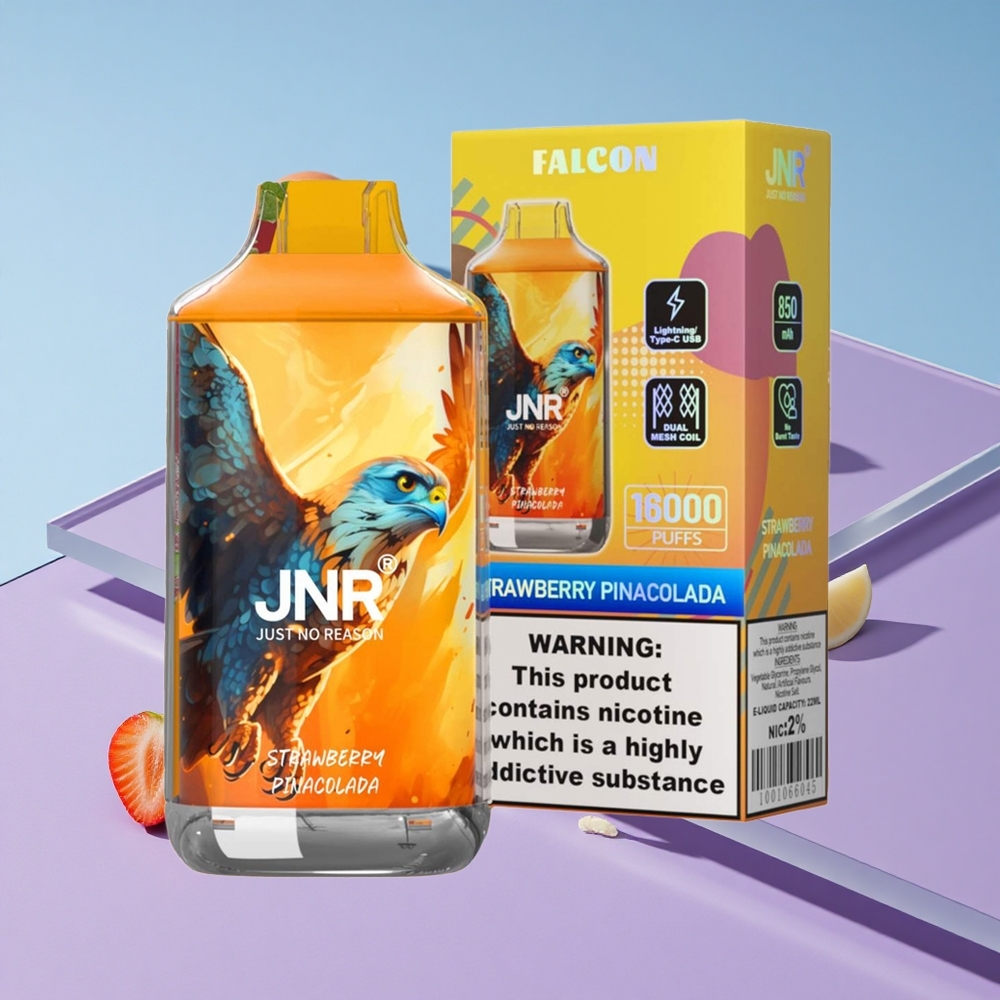 Jordbær Pina Colada JNR Falcon 16000 Trekk 22ml E-væske vape wholesale Norway