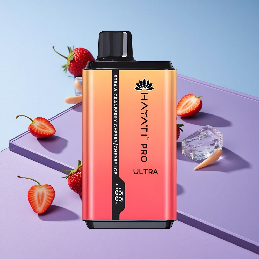 Jordbær Tranebær Kirsebær Is Hayati Pro Ultra 15000 Puffs 2 12ml e-væske vape wholesale Norway