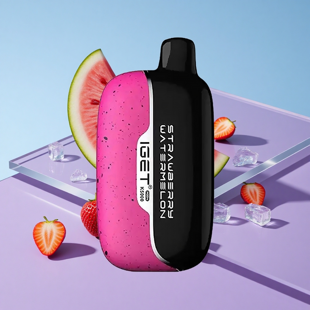 Jordbær Vannmelon Is IGET Moon K5000 Opptil 5000 Puffs Engangs Vape PC Materiale vape wholesale Norway