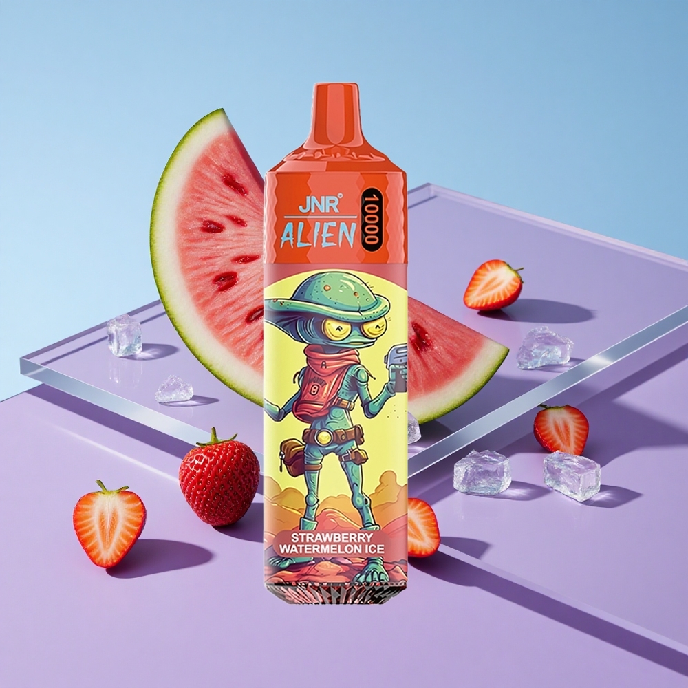 Jordbær Vannmelon Is JNR Alien 10000 Puffs 850mAh RGB LED vape wholesale Norway