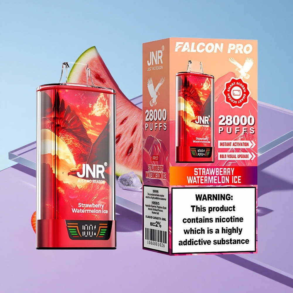 Jordbær Vannmelon Is JNR Falcon Pro 28000 Puffs 30ml Fylt Kapasitet vape wholesale Norway