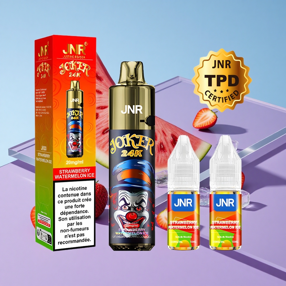 Jordbær Vannmelon Is JNR Joker 24K 24000 Puffs Synlig E-væskenivå vape wholesale Norway