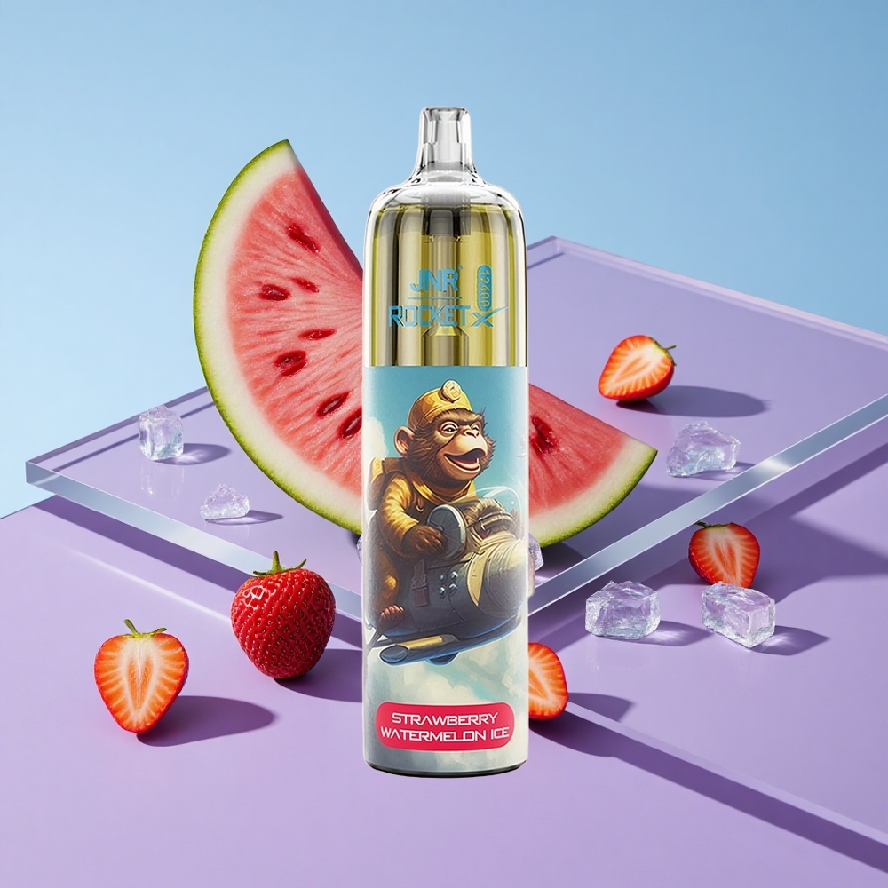 Jordbær Vannmelon Is JNR Rocket-X 12400 Puffs Justerbar Luftstrøm RGB vape wholesale Norway
