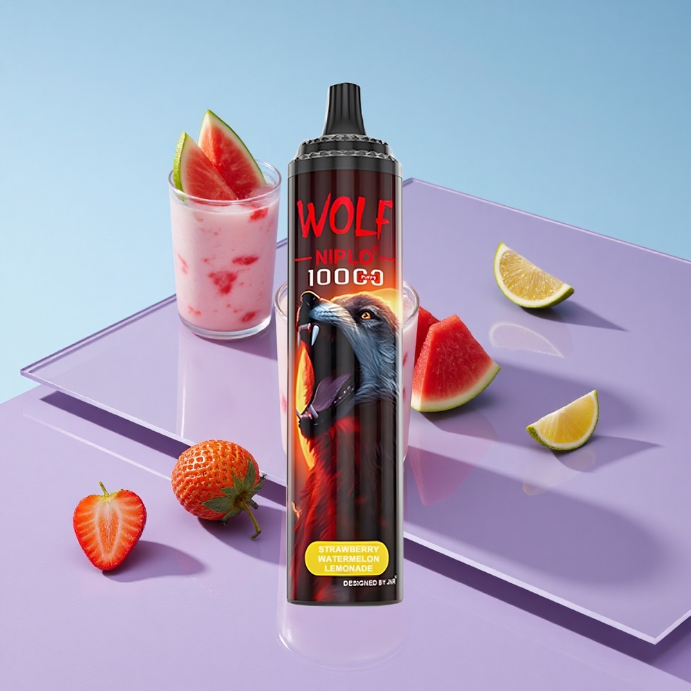 Jordbær Vannmelon Lemonade JNR Wolf Niplo 10000 Puffs 20ml Vape Engangs Vape Norway