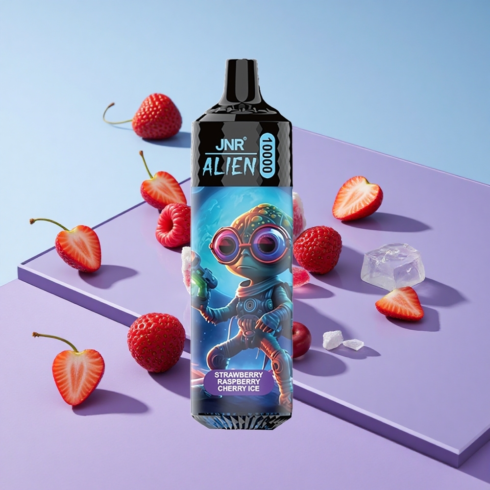 Jordbær bringebær kirsebær is Alien 10000 Puffs 850mAh RGB vape wholesale Norway