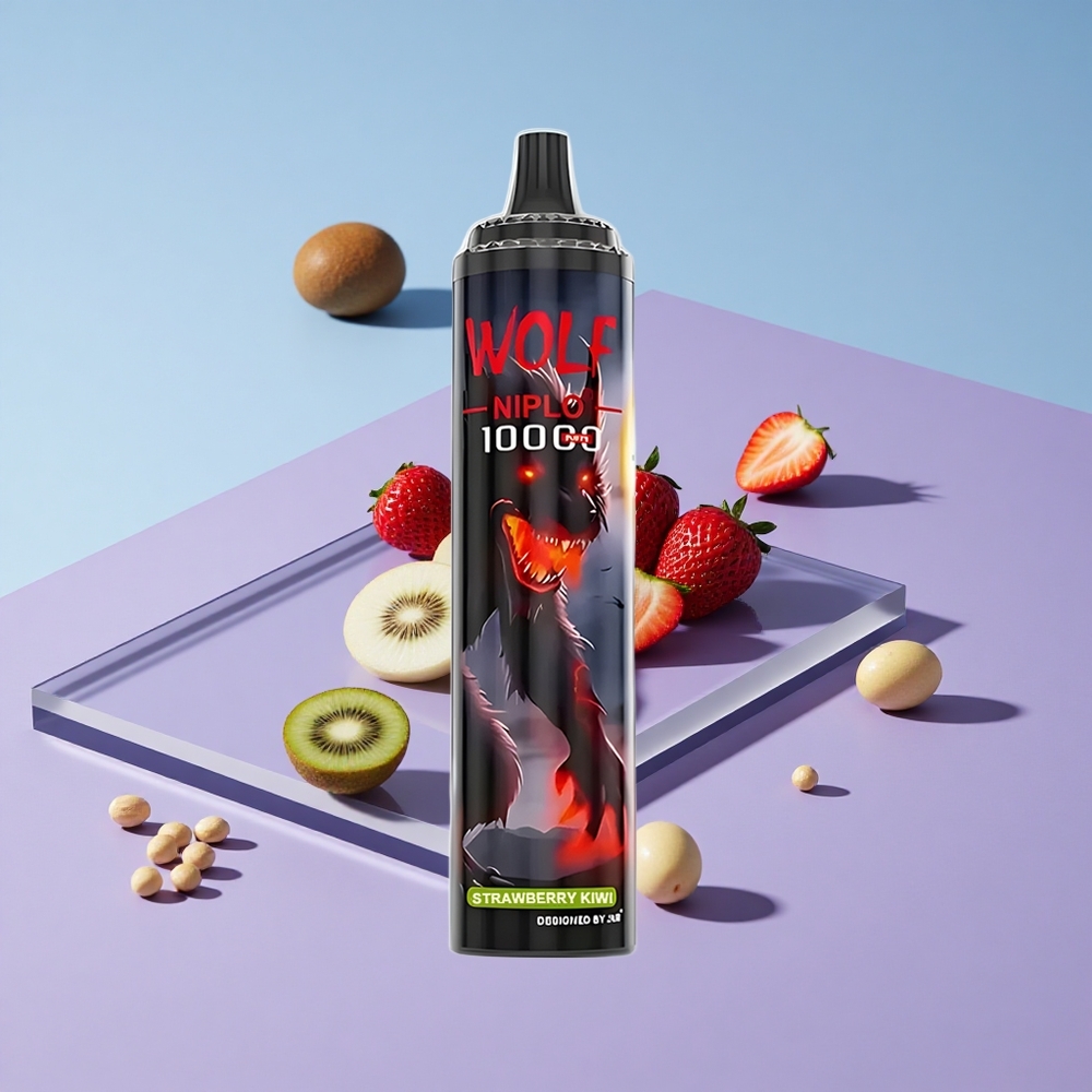 Jordbær kiwi JNR Wolf Niplo 10000 Puffs 20ml Type-C vape wholesale Norway