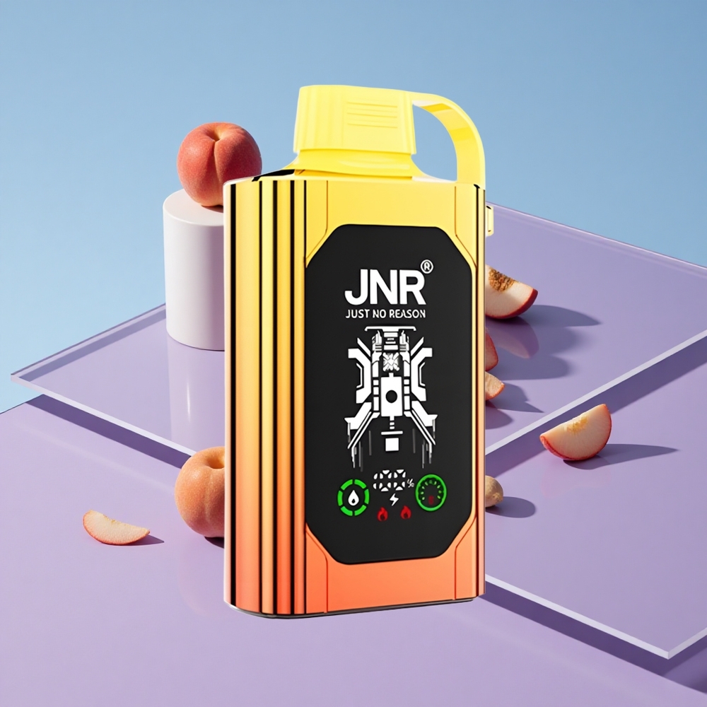Juicy Peaches JNR Shisha Hookah Box 20500 Puffs HD Skjerm 25ml E-væske Dual Mesh Coil vape wholesale Norway