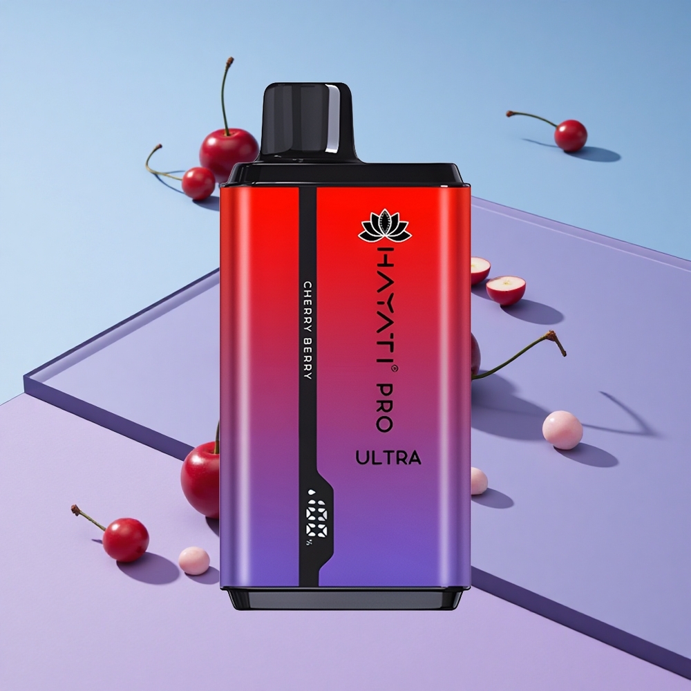 Kirsebær  Bær Hayati Pro Ultra 15000 Tobakksfrie Puffs E-Sigarett Batteri 850mAh vape wholesale Norway