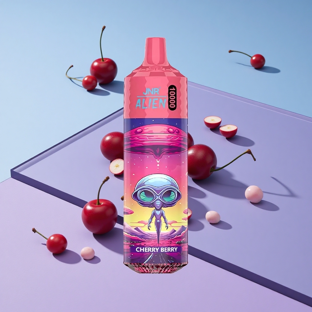 Kirsebær  Bær JNR Alien 10000 Puffs 20ml E-væske Type-C Hurtiglading vape wholesale Norway