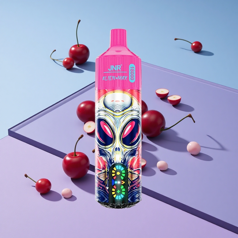 Kirsebær-Bær JNR Alien Max 18000 Puffs Dual Mesh Coil Type-C Lading vape wholesale Norway