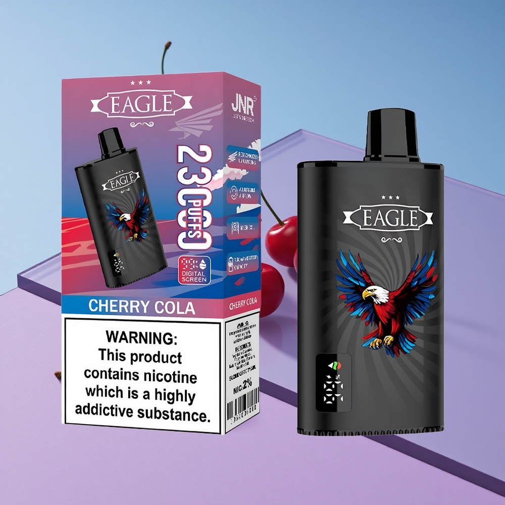 Kirsebær Cola JNR EAGLE Smart 23000 Puffs Justerbar Luftstrøm Digital Skjerm vape wholesale Norway