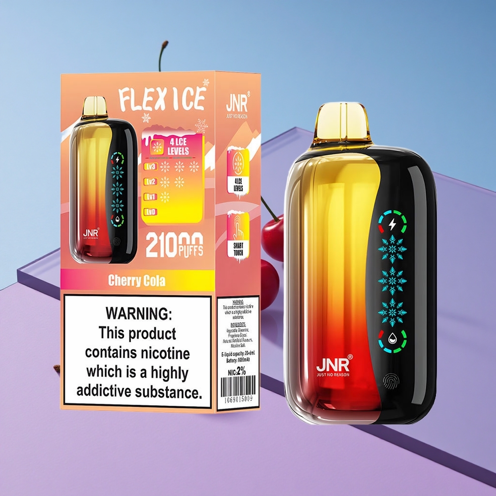 Kirsebær Cola JNR Flex Ice 21000 Puffs Tilpassbar Luftstrøm vape wholesale Norway