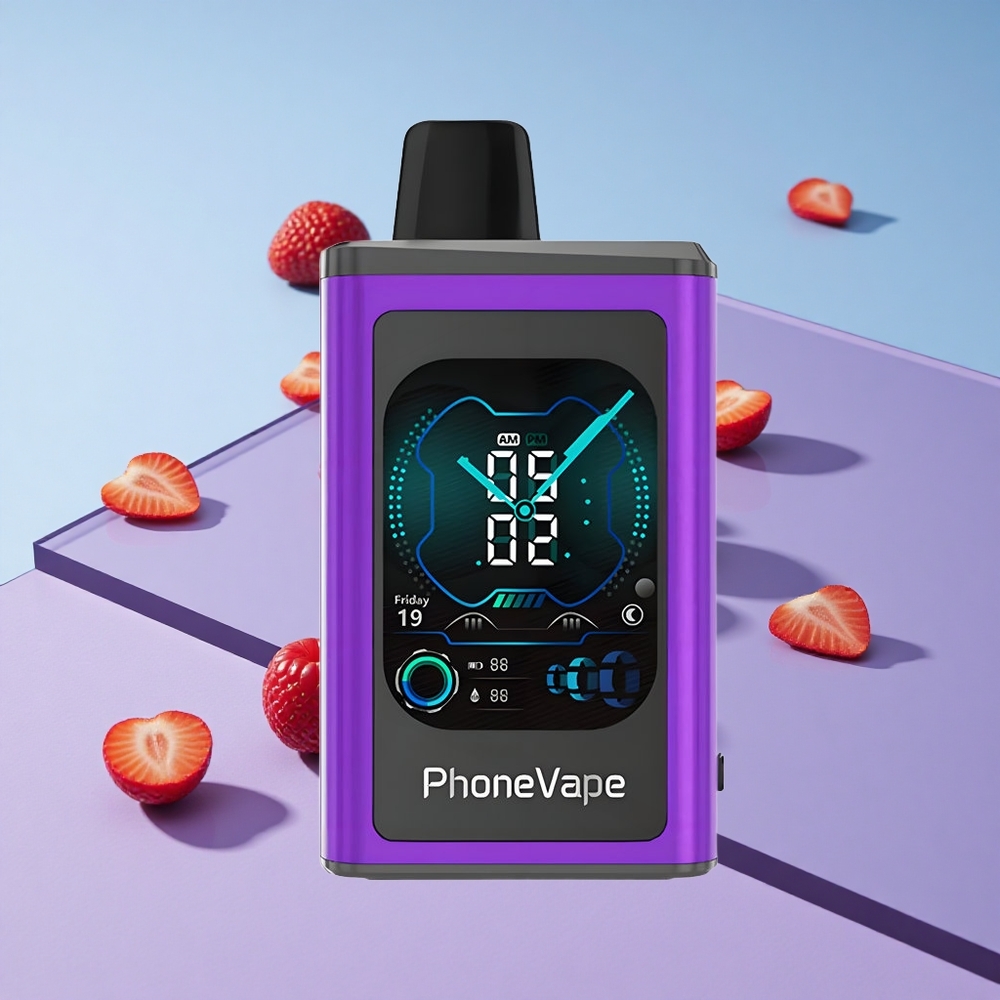 Kirsebær Jordbær Bringebær JNR PhoneVape 30000 puffs Justerbar Luftstrøm Full Skjerm vape wholesale Norway