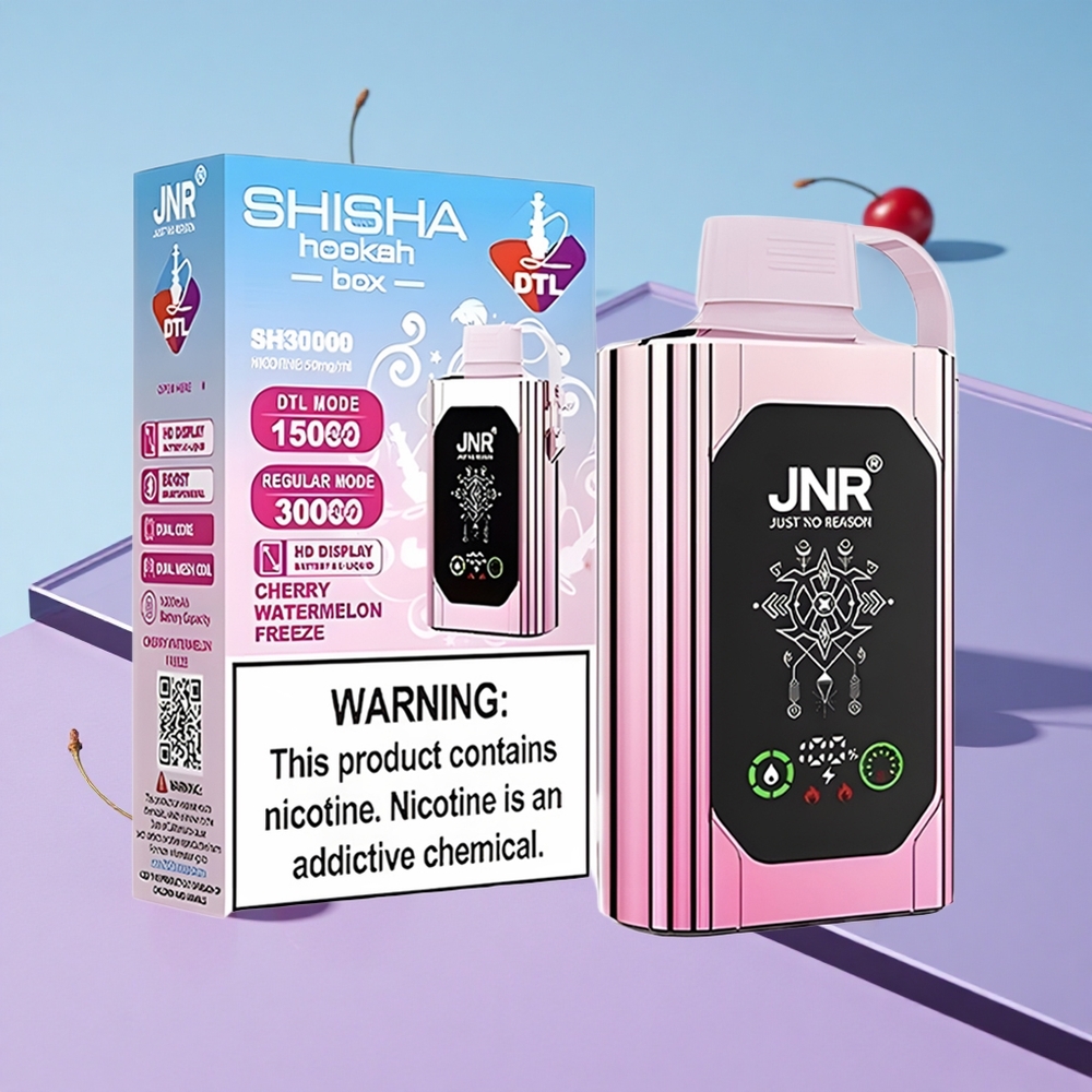 Kirsebær Vannmelon Fryse JNR Shisha Hookah Box 20500 Puffs HD Skjerm Type-C Rasklading vape wholesale Norway