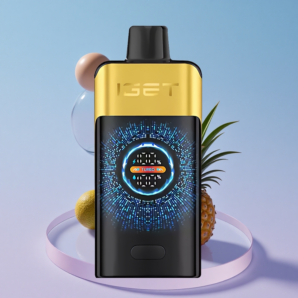 Kiwi Ananas IGET ONE 12000 Puffs Stor Buet Fargeskjerm vape wholesale Norway