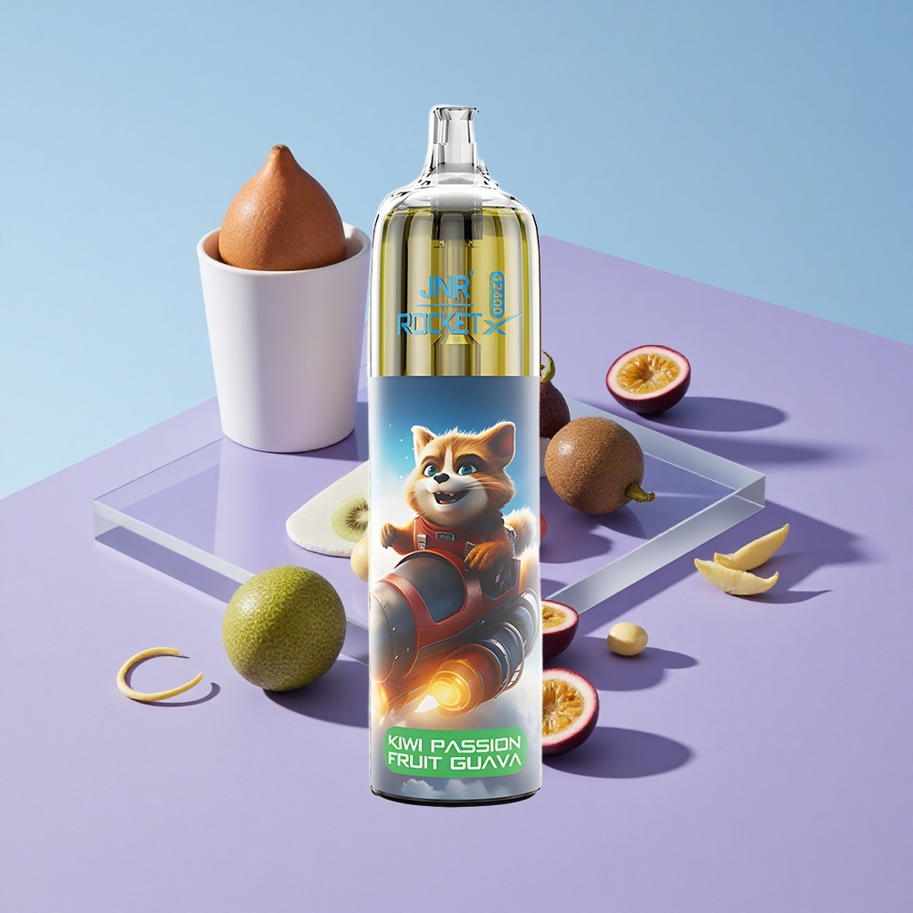 Kiwi Pasjonsfrukt Guava JNR Rocket-X 12400 Puffs Justerbar Luftstrøm RGB vape wholesale Norway