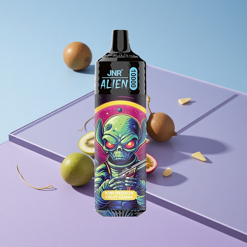 Kiwi pasjonsfrukt guava JNR Alien 10000 Puffs 20ml E-væske Type-C Hurtiglading vape wholesale Norway