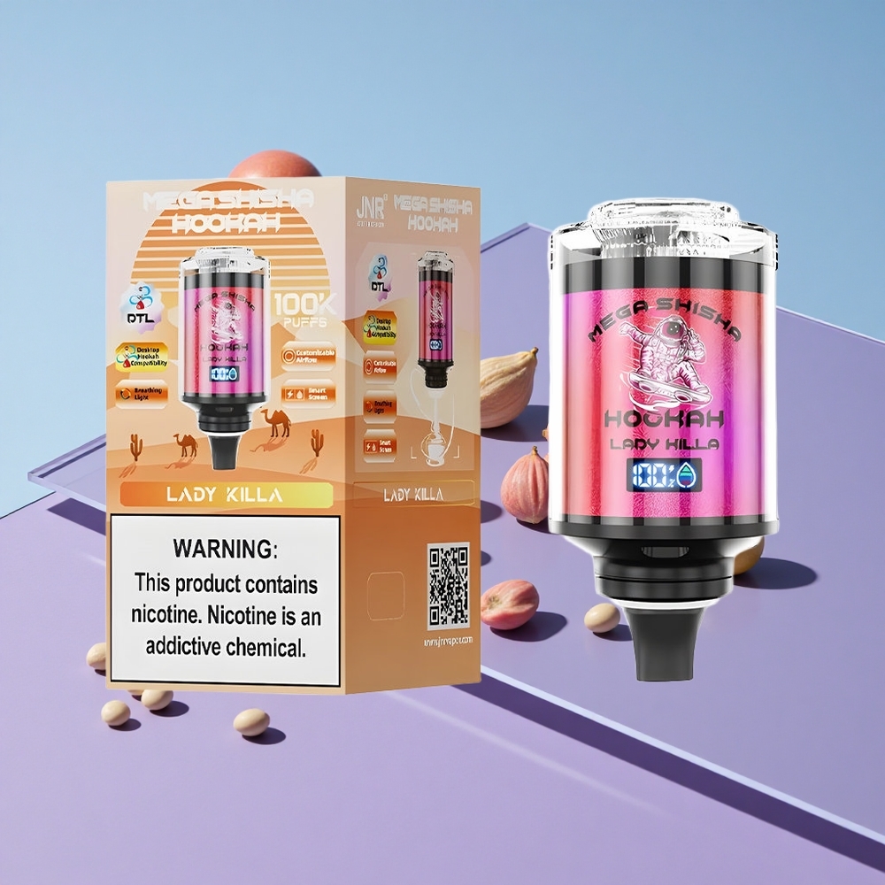 Lady Killa JNR Mega Shisha Hookah 100K Puffs Skrivebordskompatibel vape wholesale Norway
