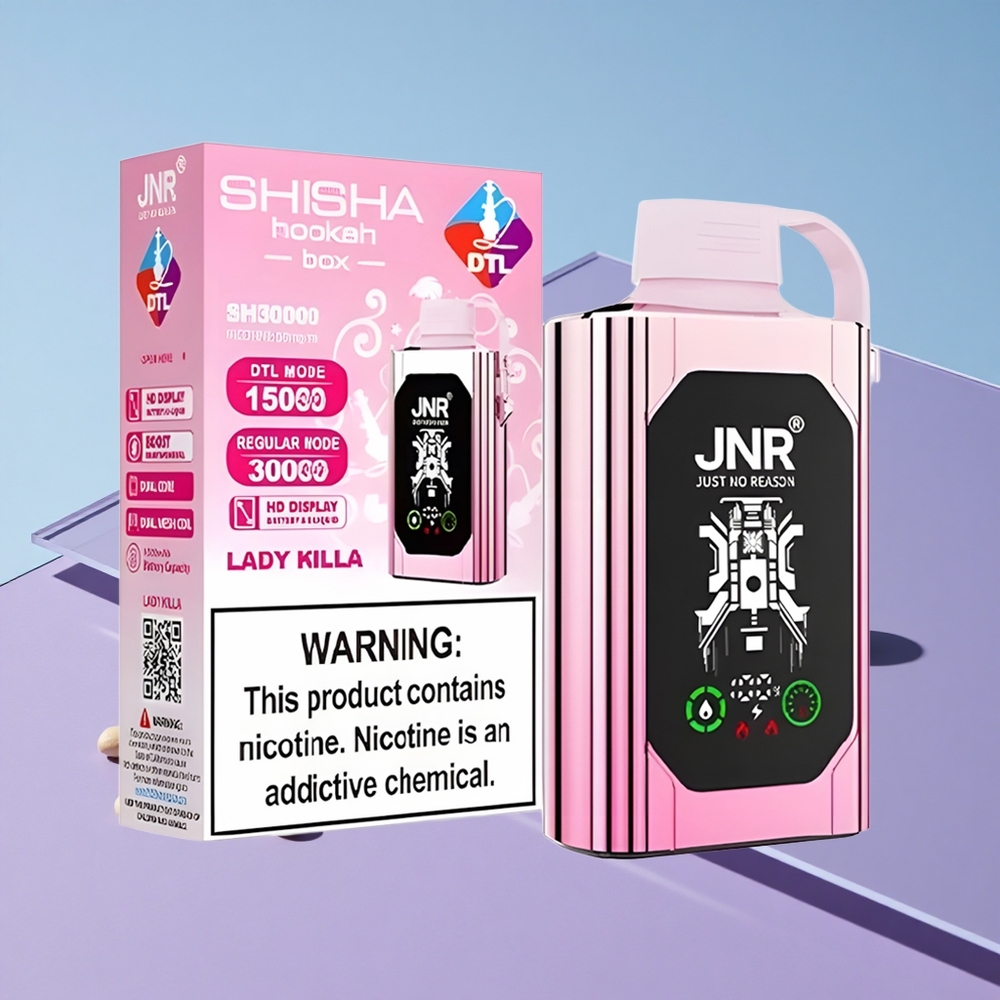Lady Killa JNR Shisha Hookah Box 20500 Puffs HD-skjerm 25ml Type-C raskladning vape wholesale Norway
