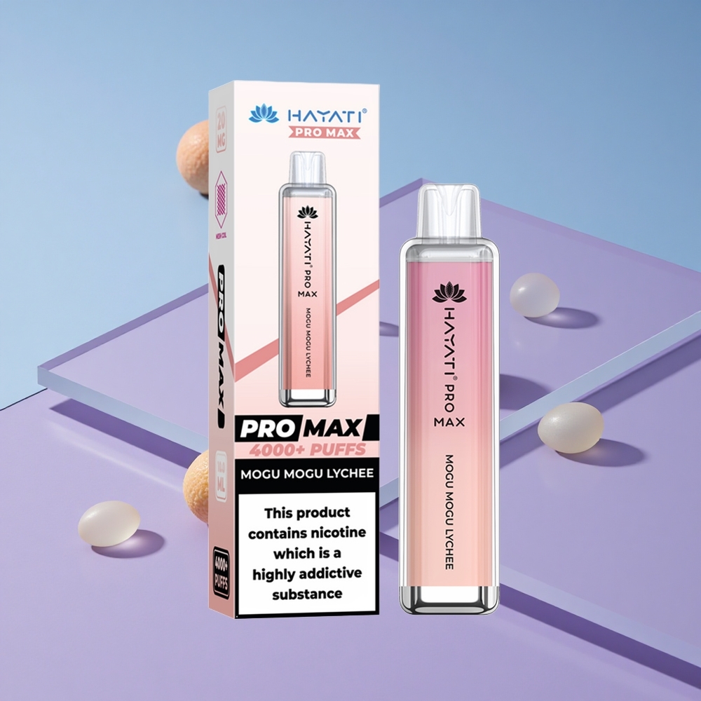 Litchi Mogu Mogu Hayati Pro Max 4000 Puffs Oppladbar Dual 11 Ohm Mesh Coil vape wholesale Norway
