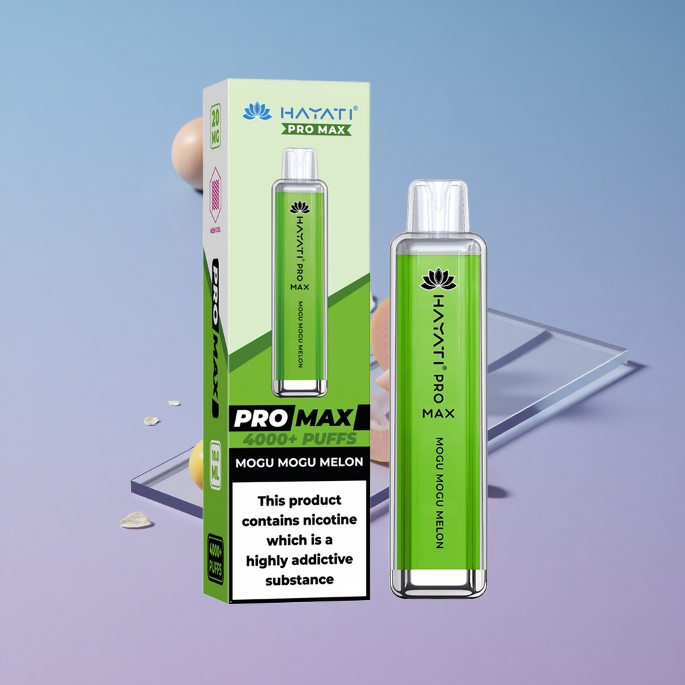 Melon Mogu Hayati Pro Max 4000 Puffs Oppladbar med LED-lys vape wholesale Norway
