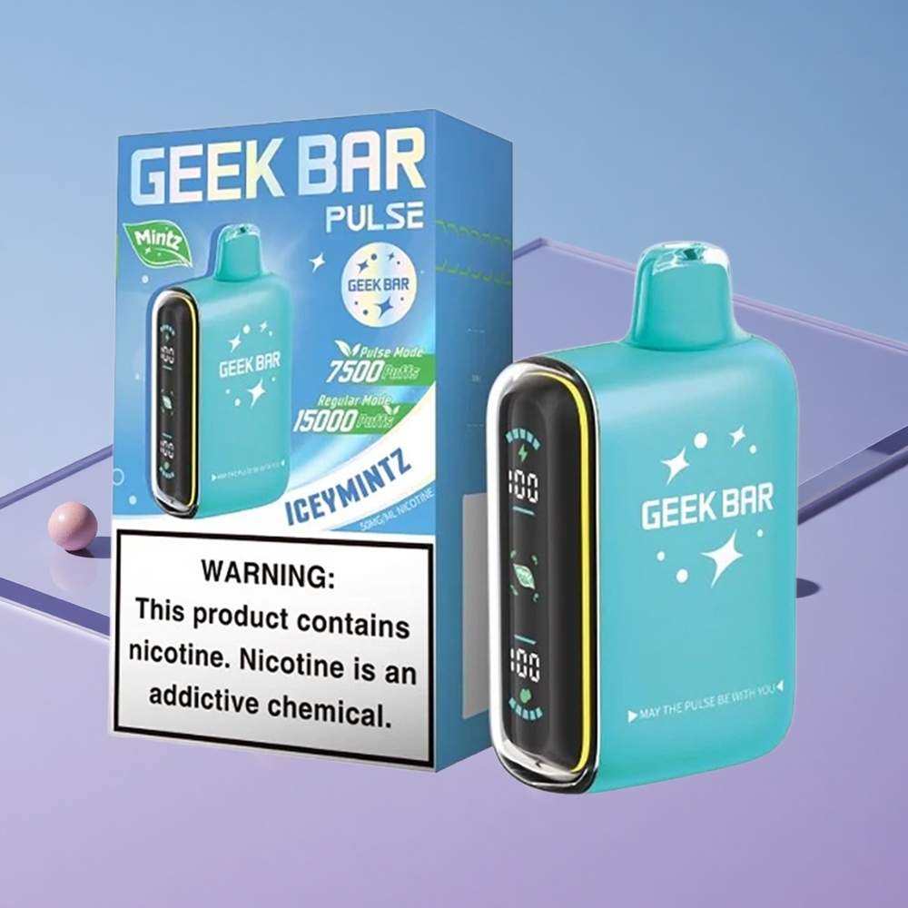 Mynte Kombinasjon Geek Bar Pulse 15000 Puffs 16ML E-væske Justerbar Luftstrøm vape wholesale Norway