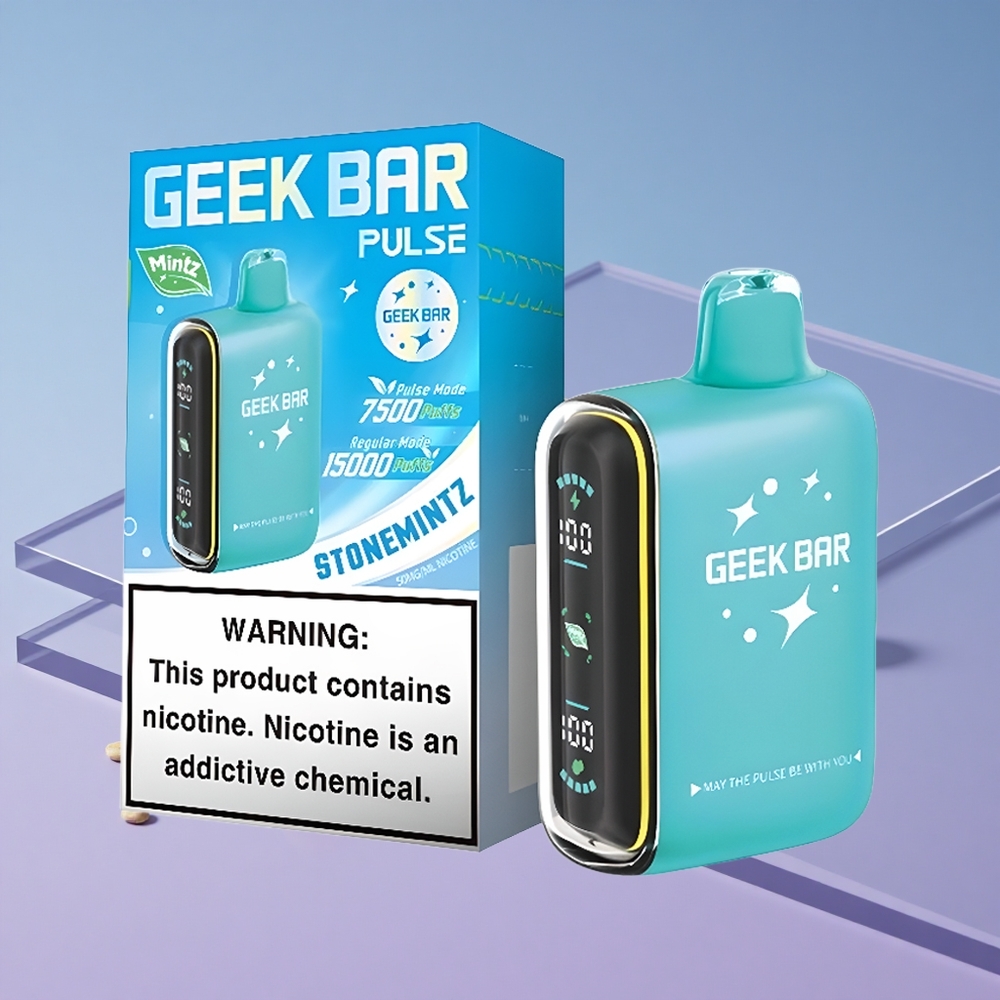Mynte Kombinasjon Geek Bar Pulse 15000 Puffs 16ML E-væske Justerbar Luftstrøm vape wholesale Norway