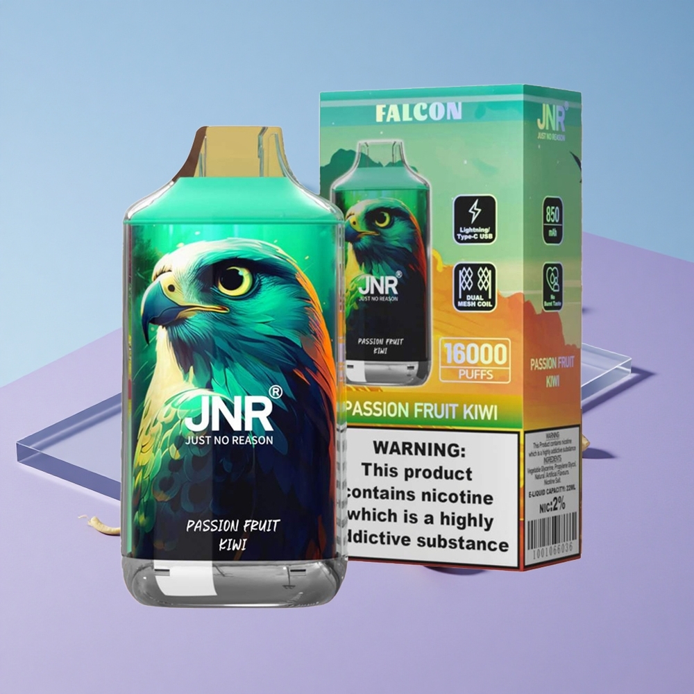 Pasjonsfrukt  Kiwi JNR Falcon 16000 Puffs 22ml Vape Engangs Vape vape wholesale Norway