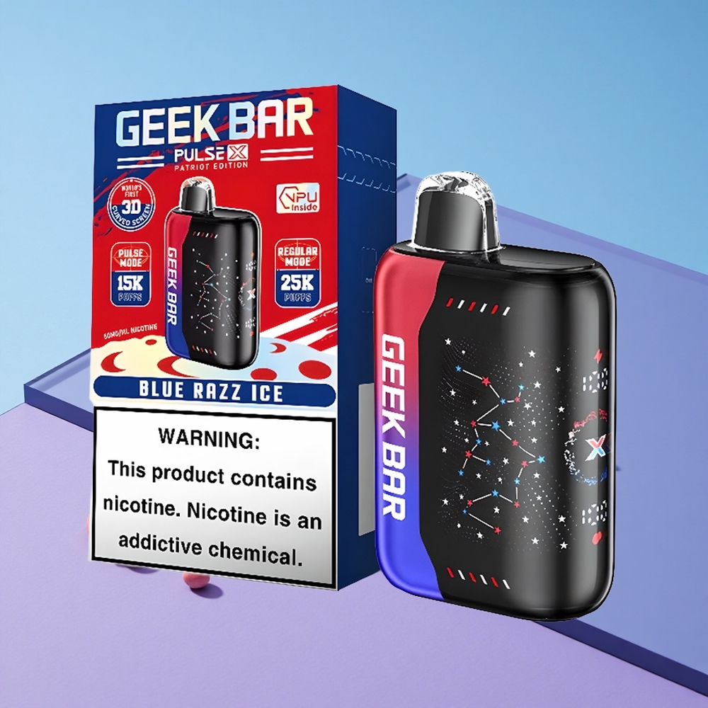 Patriot Geek Bar Pulse X 25000 Puffs 18mL Fylt E-Væske USB Type-C Lading vape wholesale Norway