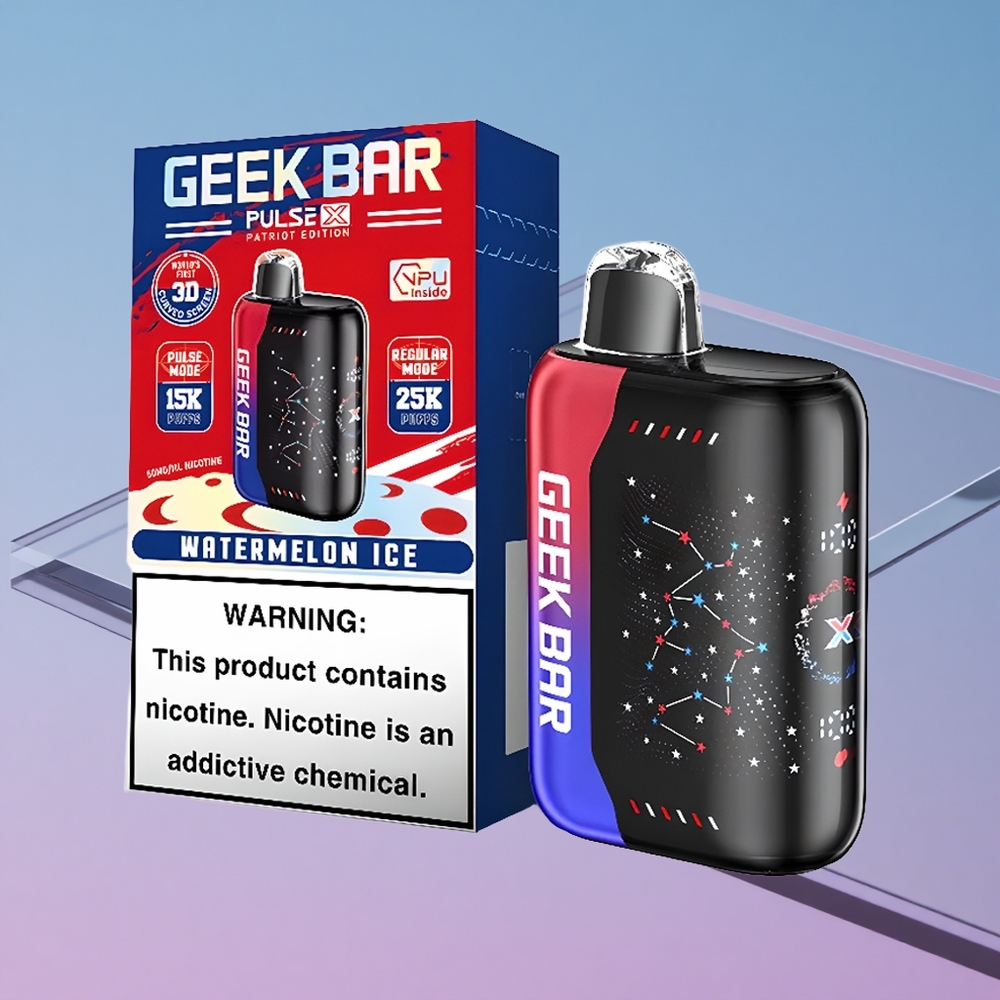 Patriot Geek Bar Pulse X 25000 Puffs 18mL Fylt E-Væske USB Type-C Lading vape wholesale Norway