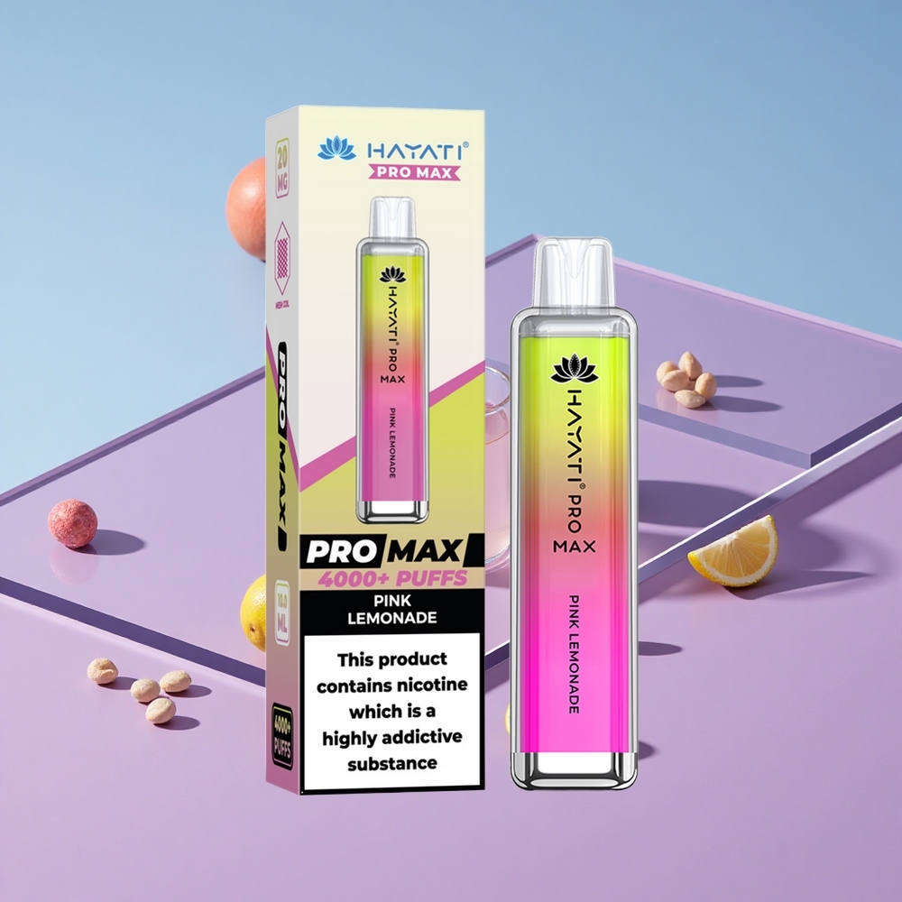 Rosa Sitronade Hayati Pro Max 4000 Puffs Oppladbar Batteri vape wholesale Norway