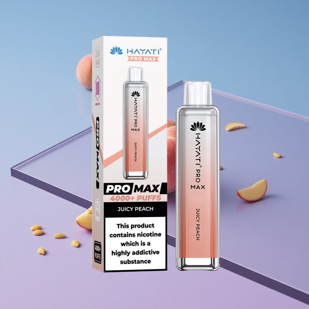 Saftig Fersken Hayati Pro Max 4000 Puffs Oppladbar Med 1400mAh Batteri vape wholesale Norway