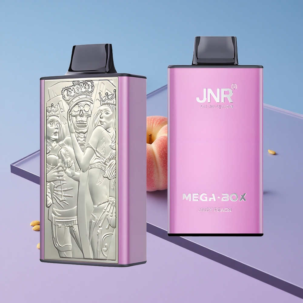 Saftig Fersken JNR Mega Box 25000 Puffs 30ml E-væske Kapasitet vape wholesale Norway
