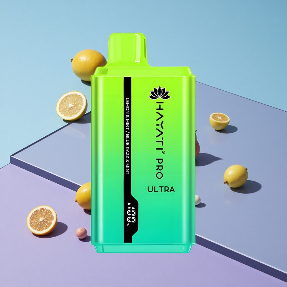 Sitron  Mynte Blå Bringebær  Mynte Hayati Pro Ultra 15000 Puffs 2 12ml e-væske vape wholesale Norway