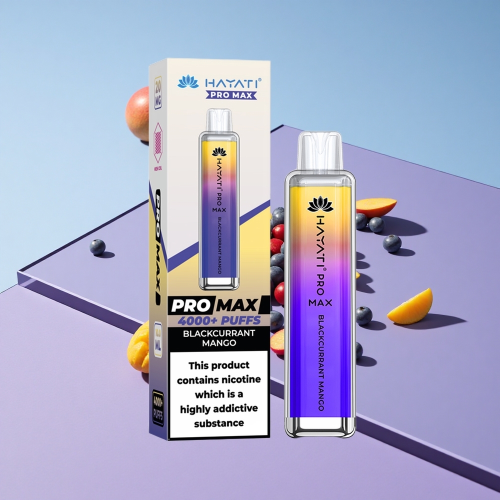 Solbær Mango Hayati Pro Max 4000 Puffs Oppladbar med LED-lys vape wholesale Norway