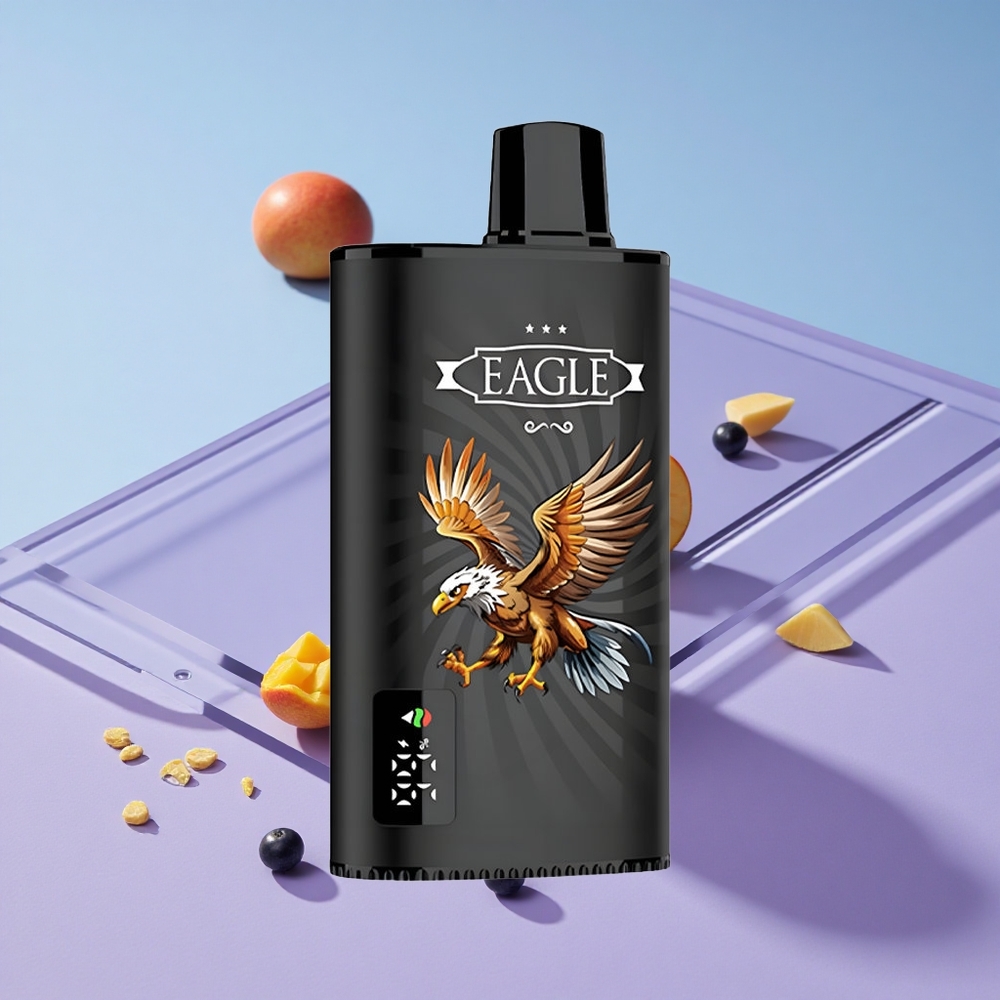 Solbær Mango Is JNR EAGLE Smart 23000 Puffs Justerbar Luftstrøm Digital Skjerm vape wholesale Norway
