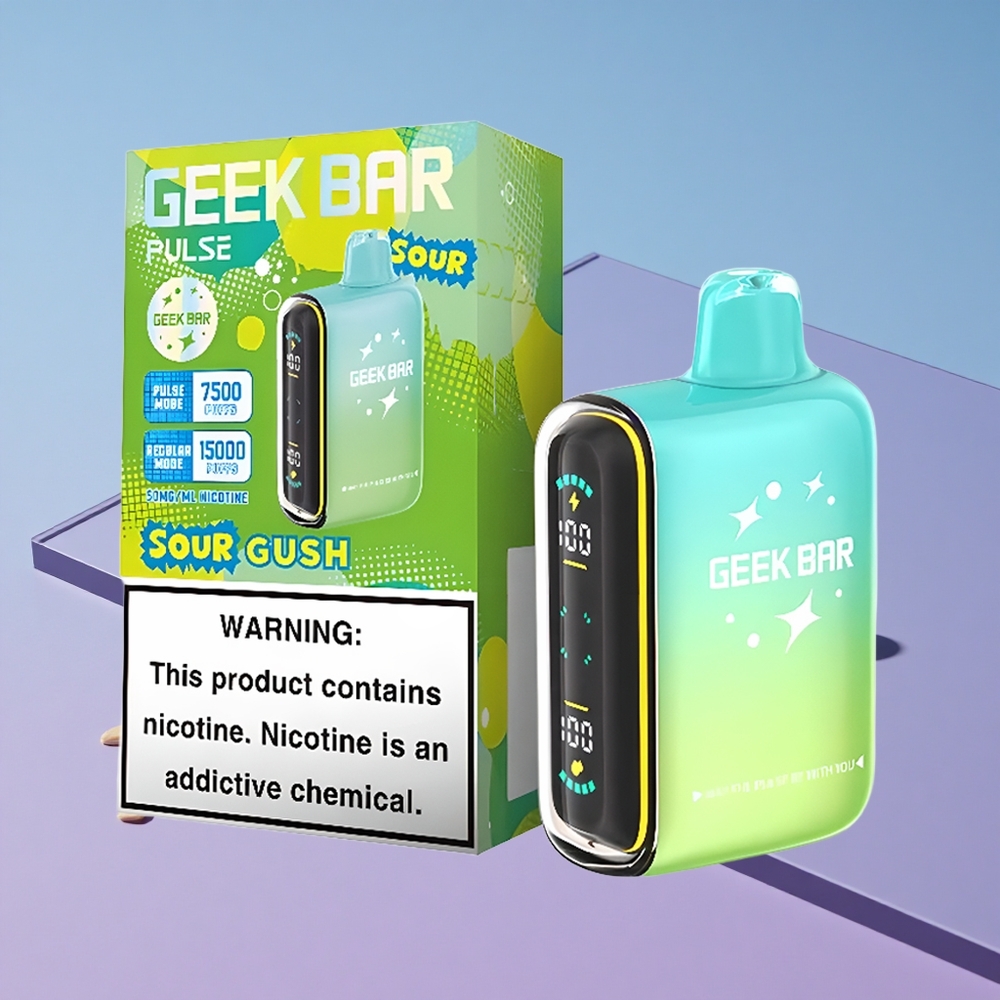 Sur Utgave Geek Bar Pulse 15000 Puffs med 16ML E-væske Justerbar Luftstrøm vape wholesale Norway