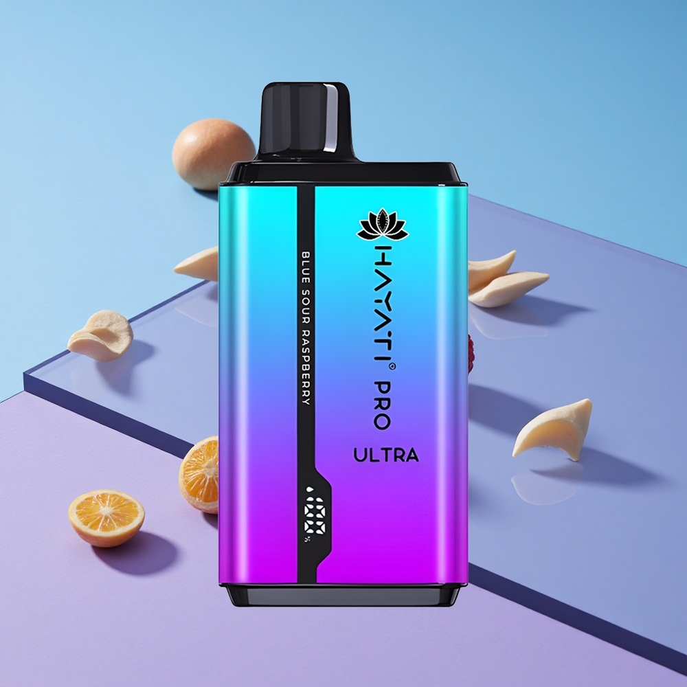 Sur bringebær blå Hayati Pro Ultra 15000 Puffs vape wholesale Norway