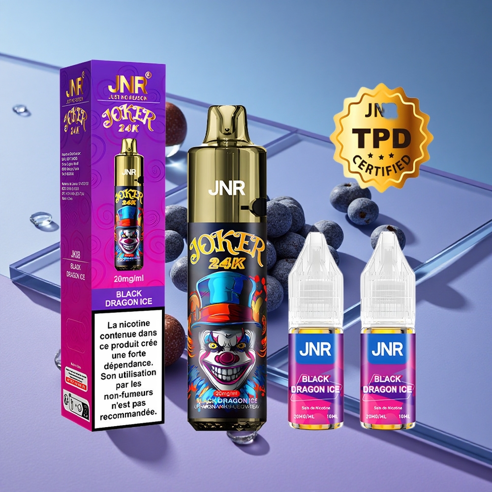 Svart Drage Is JNR Joker 24000 Puffs Synlig E-væskenivå vape wholesale Norway