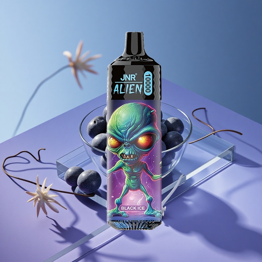 Svart Is JNR Alien 10000 Puffs 20ml E-væske Type-C Hurtiglading vape wholesale Norway